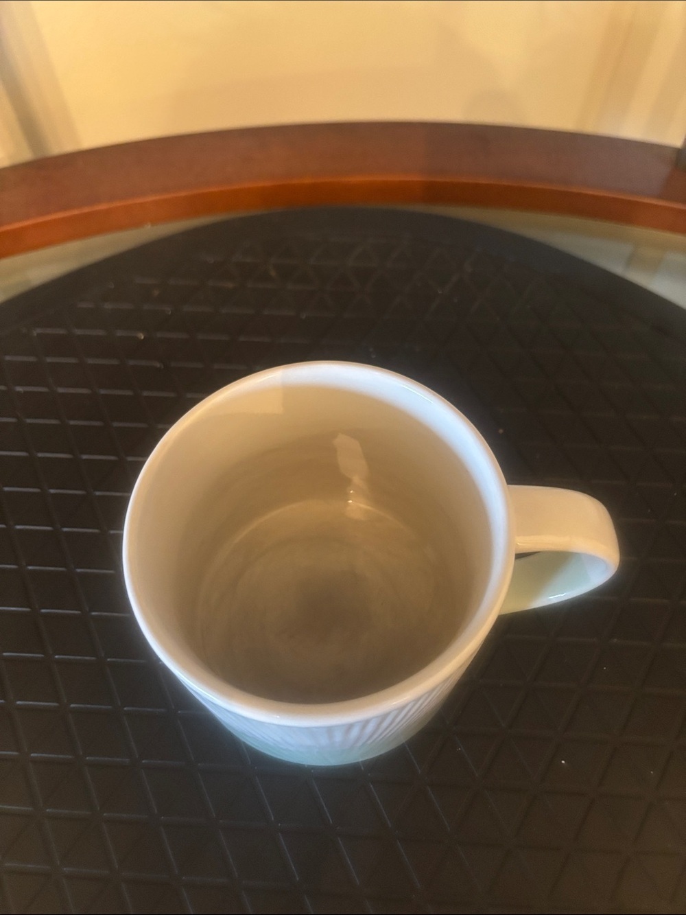 Starbucks White and Mint Green Ribbed Ceramic Mug - Picture 3 of 7